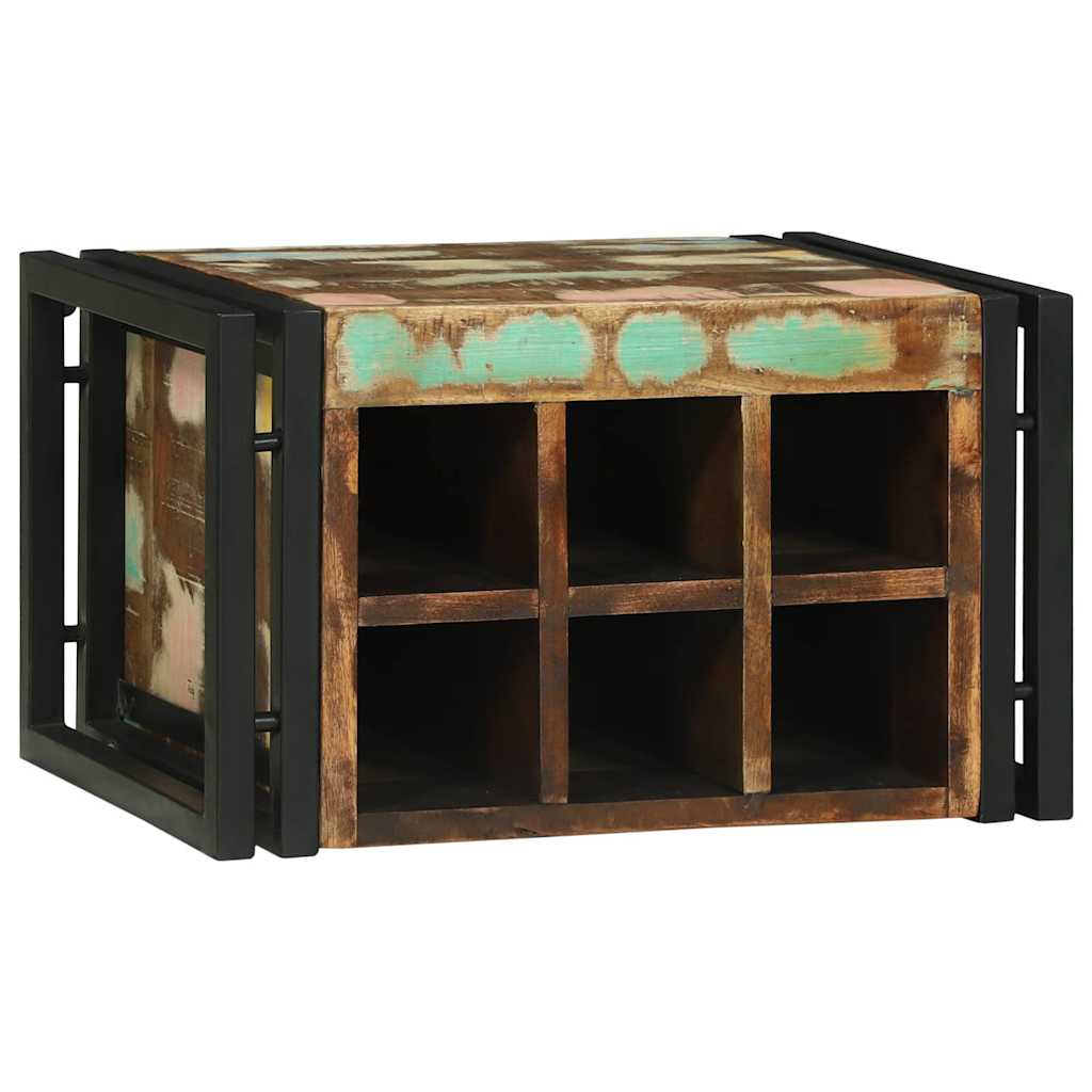 Weinregal Mehrfarbig 46 x 35 x 27,5 cm Massivholz Altholz