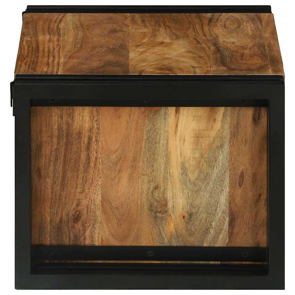 Weinregal Braun und Schwarz 46 x 35 x 27,5 cm Massivholz Akazie