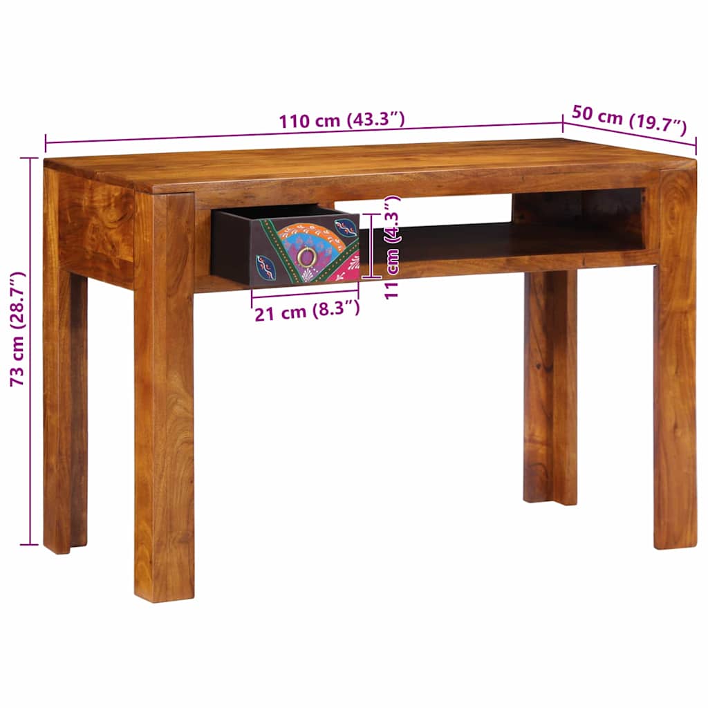 Schreibtisch mit Schubladen mit Speicher Braun 110 x 50 x 73 cm