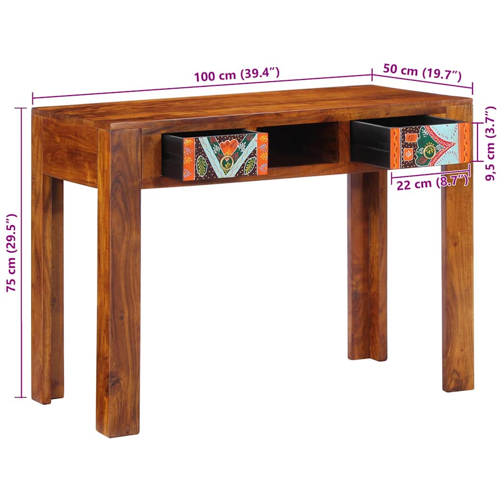 Schreibtisch mit Schubladen mit Speicher Braun 100 x 50 x 75 cm
