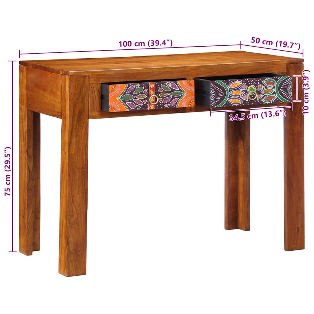 Schreibtisch mit Schubladen mit Speicher Braun 100 x 50 x 75 cm