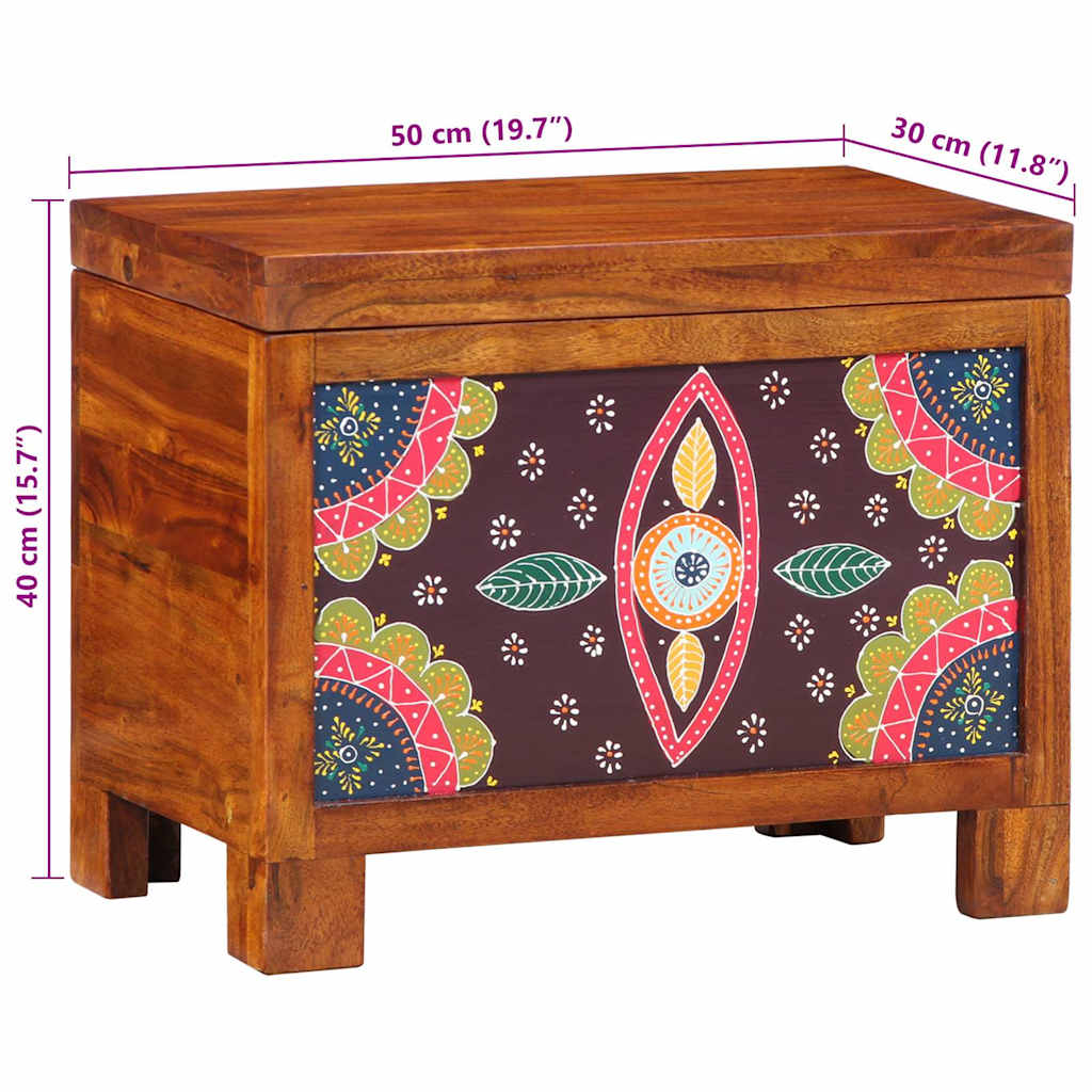 Aufbewahrungsbox Mehrfarbig 50 x 30 x 40 cm Massivholz Akazie