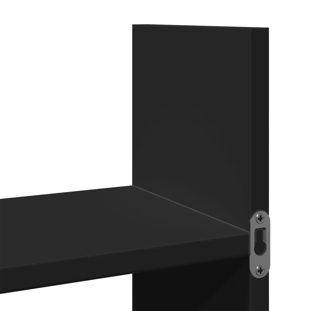 Wall Cabinet 100x18x40 cm Black Wood Material