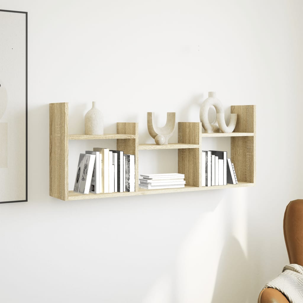 Wall cabinet 100x18x40 cm Sonoma oak wood material