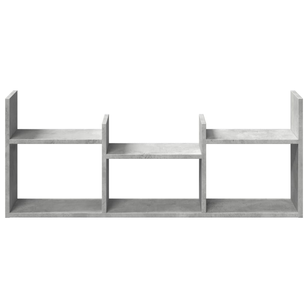 Wall Cabinet 100x18x40 cm Concrete Grey Wood Material