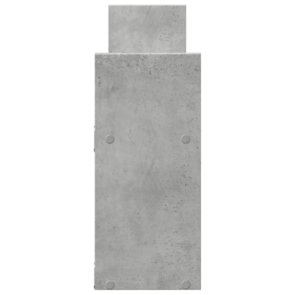 Wall Cabinet 100x18x40 cm Concrete Grey Wood Material