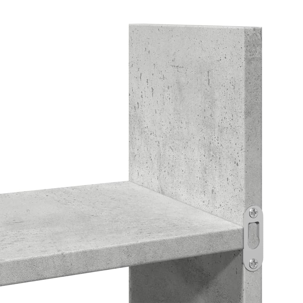 Wall Cabinet 100x18x40 cm Concrete Grey Wood Material