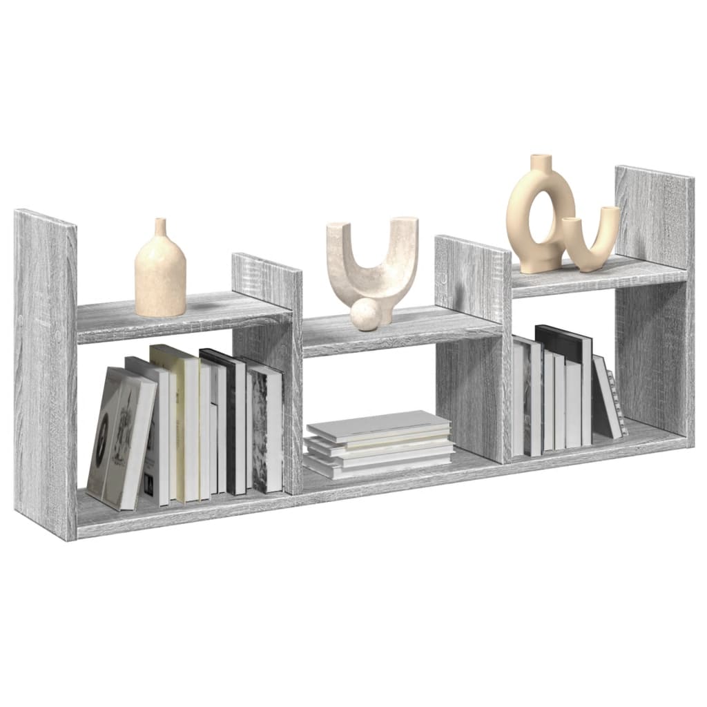 Élément mural 100x18x40 cm gris matière bois Sonoma