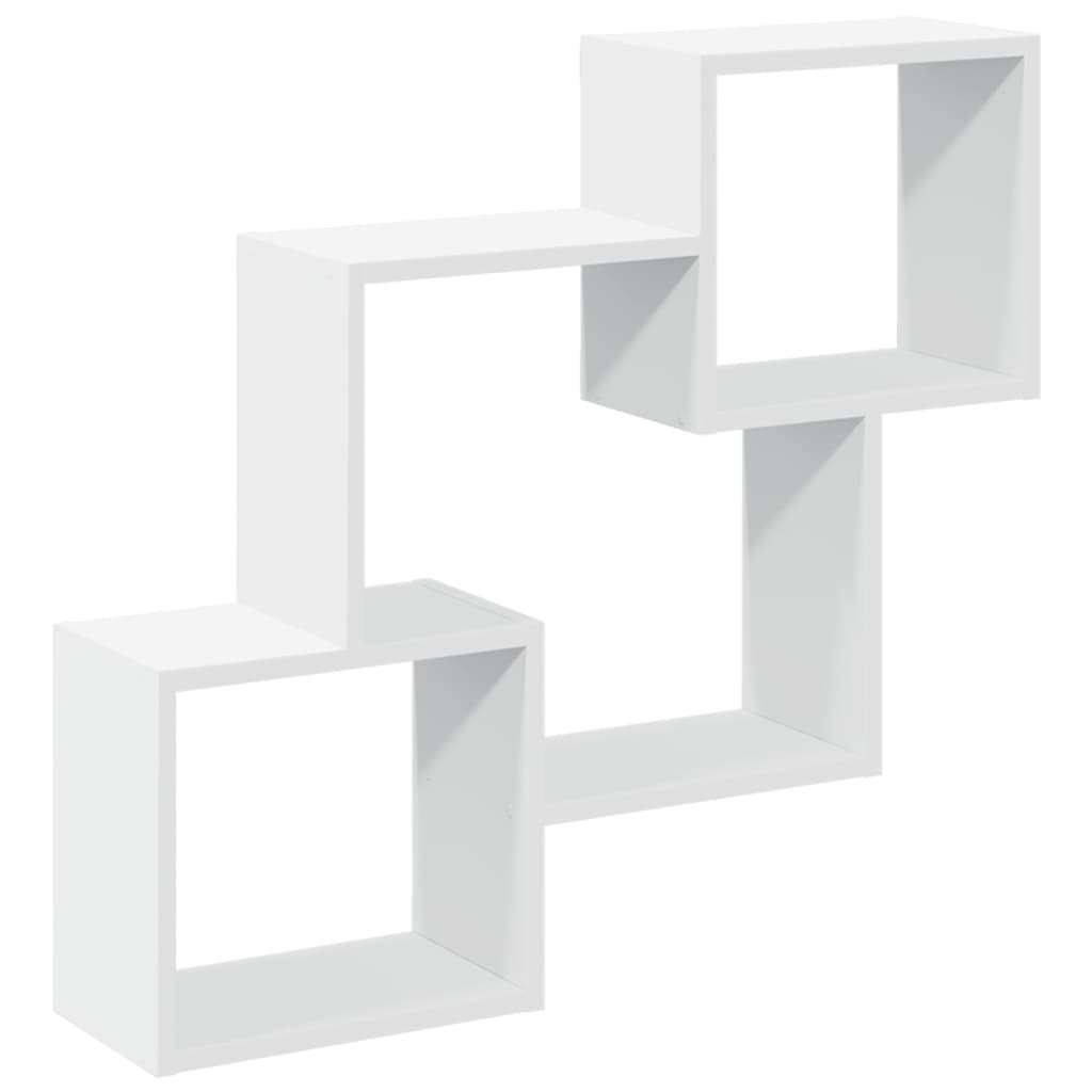 Wall Cabinet 78x18x71 cm White Wood Material