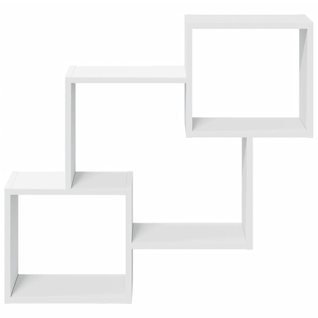 Wall Cabinet 78x18x71 cm White Wood Material