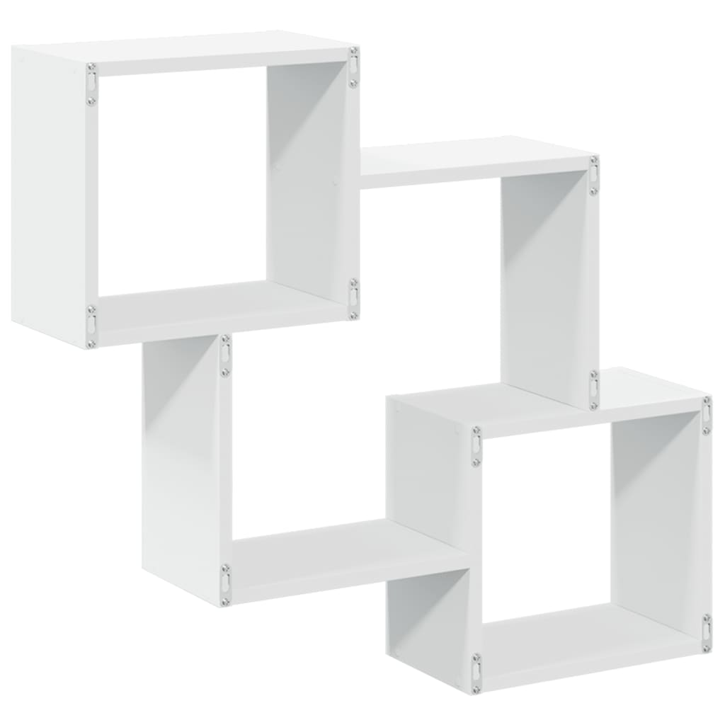 Wall Cabinet 78x18x71 cm White Wood Material