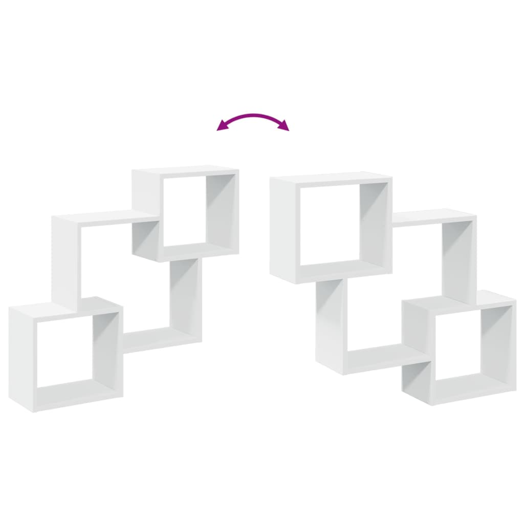 Wall Cabinet 78x18x71 cm White Wood Material