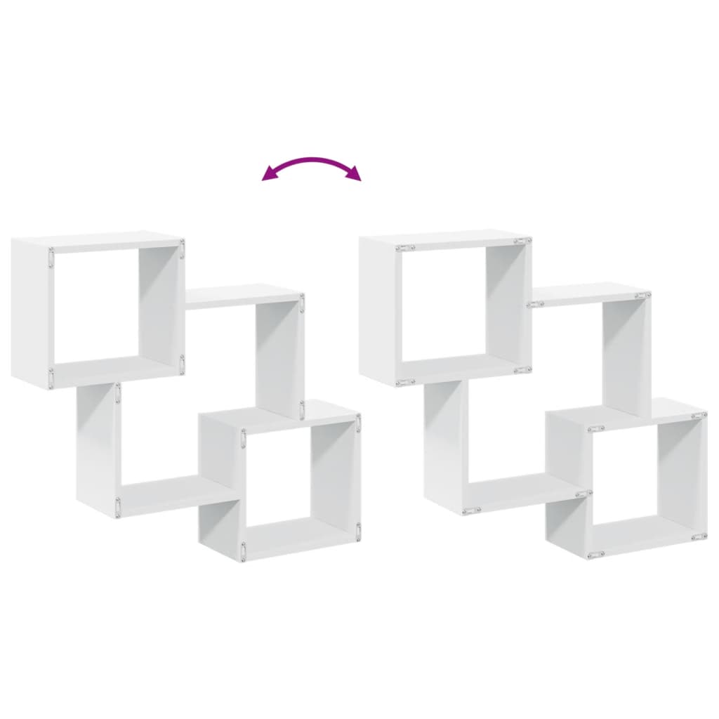 Wall Cabinet 78x18x71 cm White Wood Material
