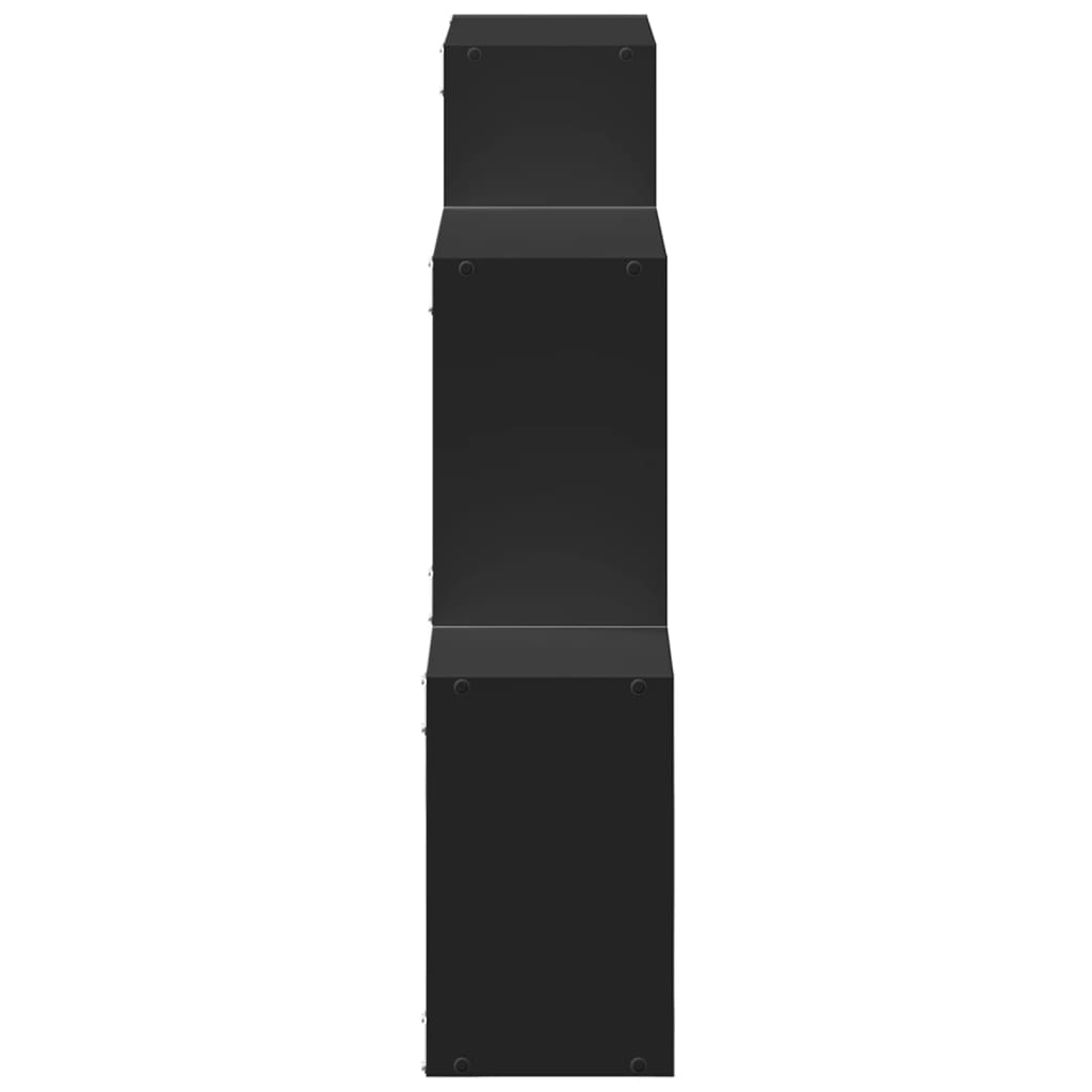 Wall Cabinet 78x18x71 cm Black Wood Material