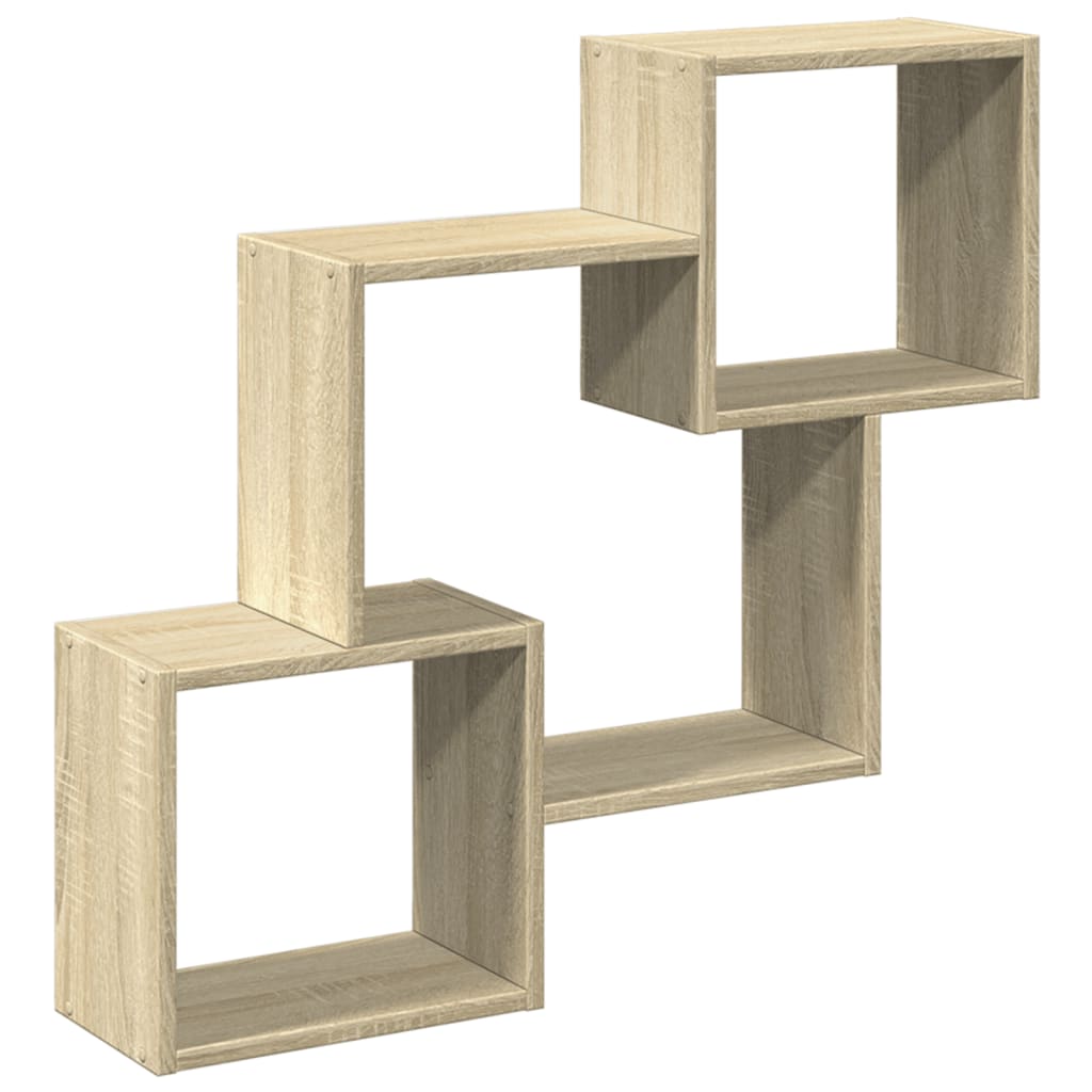 Wall cabinet 78x18x71 cm Sonoma oak wood material