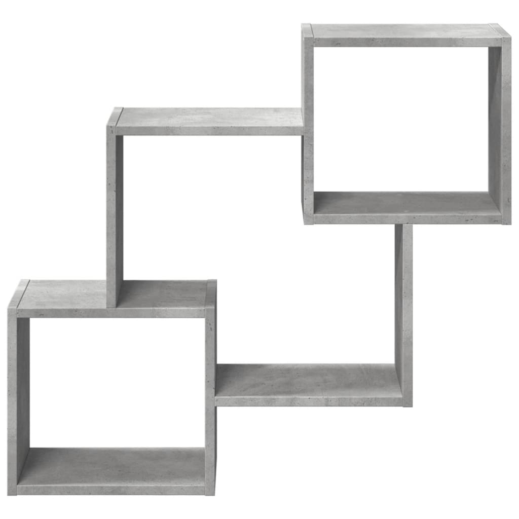 Wall Cabinet 78x18x71 cm Concrete Grey Wood Material