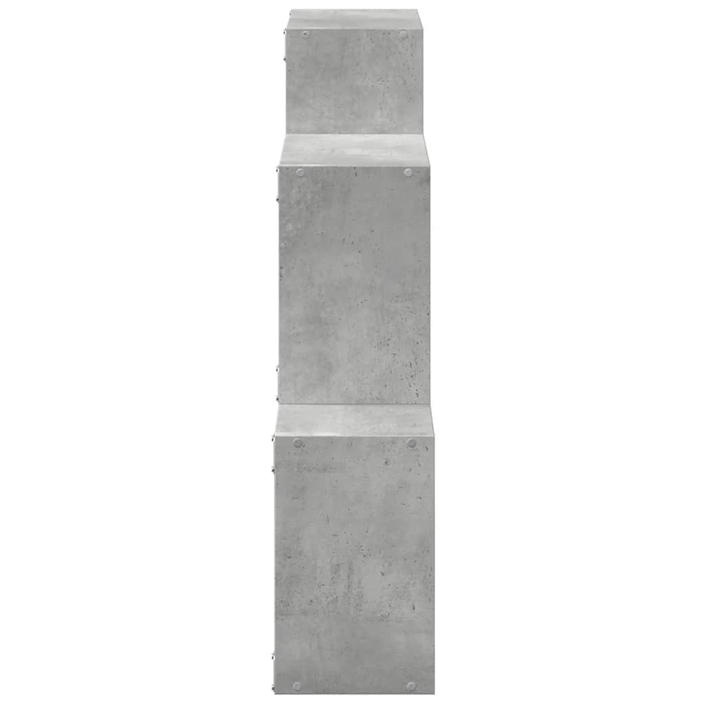Wall Cabinet 78x18x71 cm Concrete Grey Wood Material