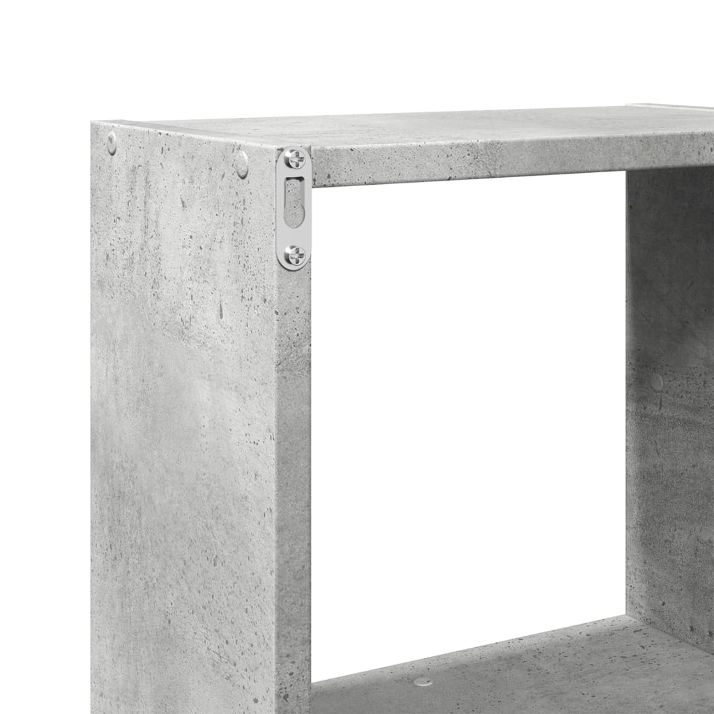 Wall Cabinet 78x18x71 cm Concrete Grey Wood Material