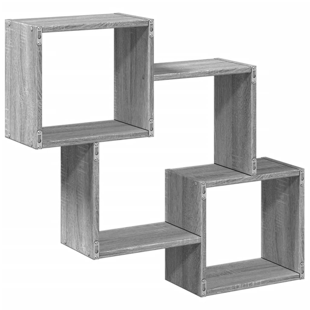 Wall Cabinet 78x18x71 cm Grey Sonoma Wood Material