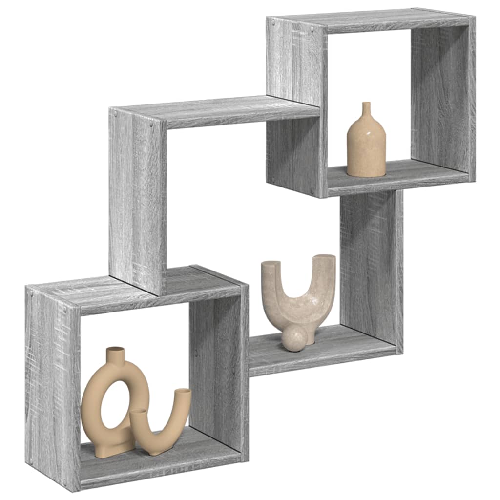 Wall Cabinet 78x18x71 cm Grey Sonoma Wood Material