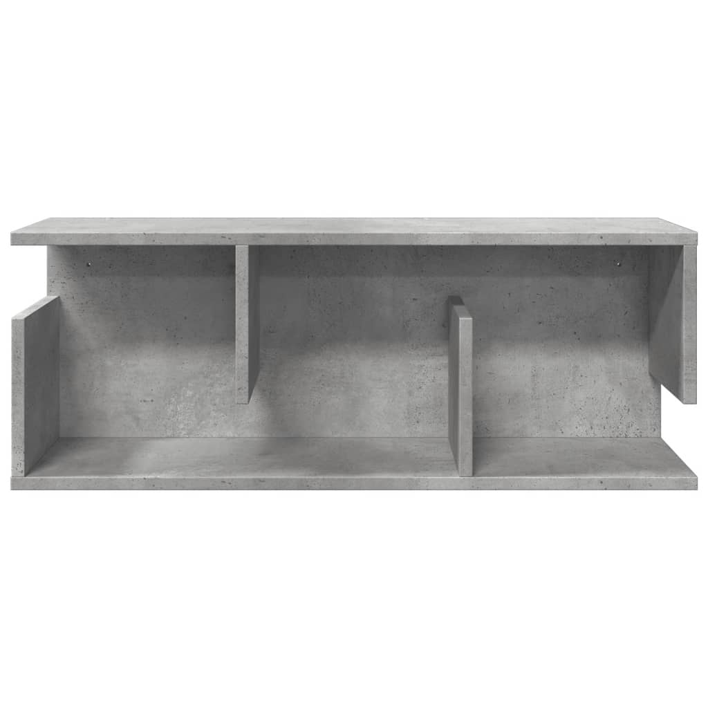 Wall Cabinet 80x20x30 cm Concrete Grey Wood Material