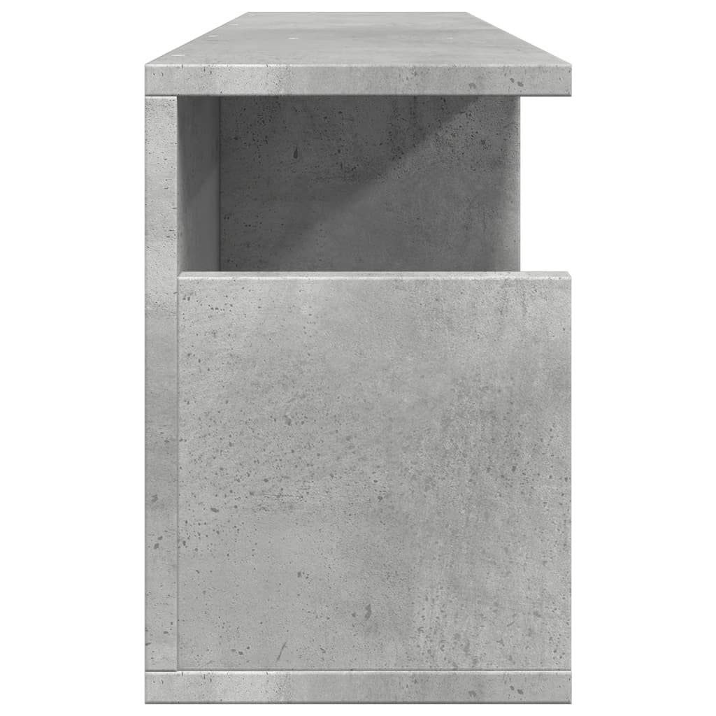 Wall Cabinet 80x20x30 cm Concrete Grey Wood Material