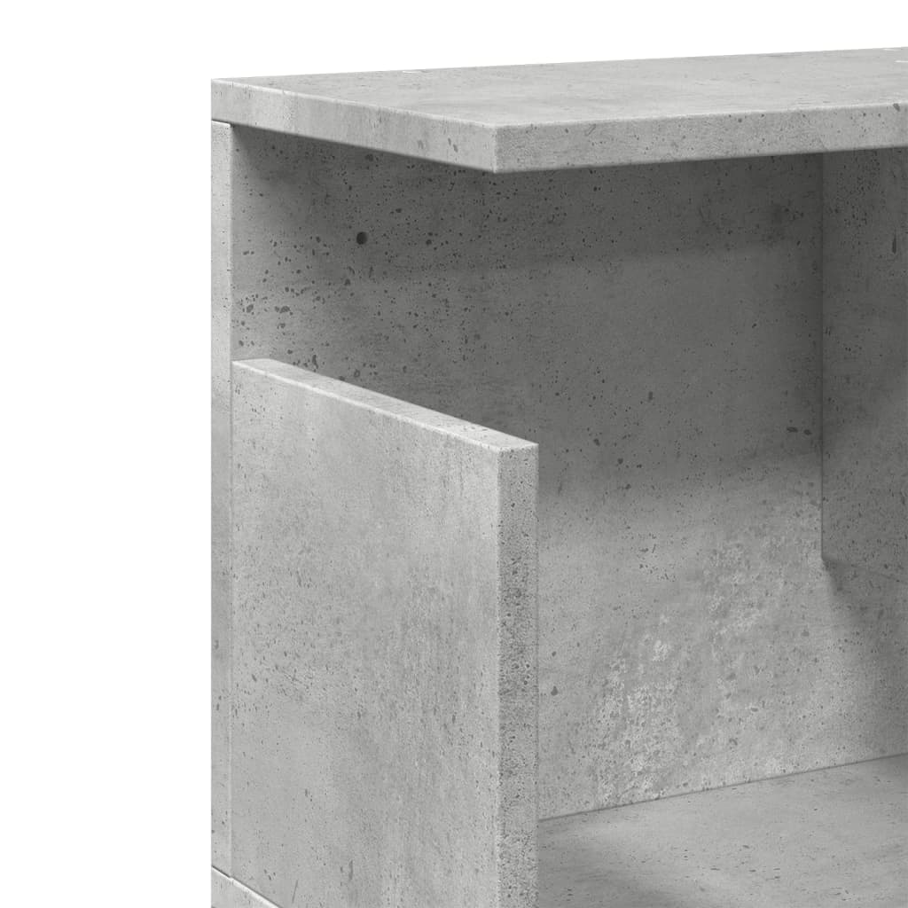 Wall Cabinet 80x20x30 cm Concrete Grey Wood Material