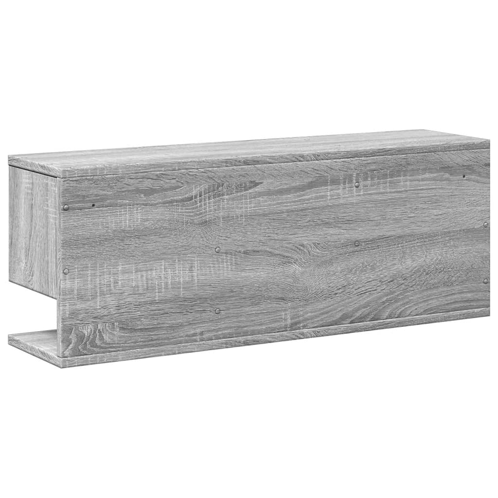 Wall Cabinet 80x20x30 cm Grey Sonoma Wood Material