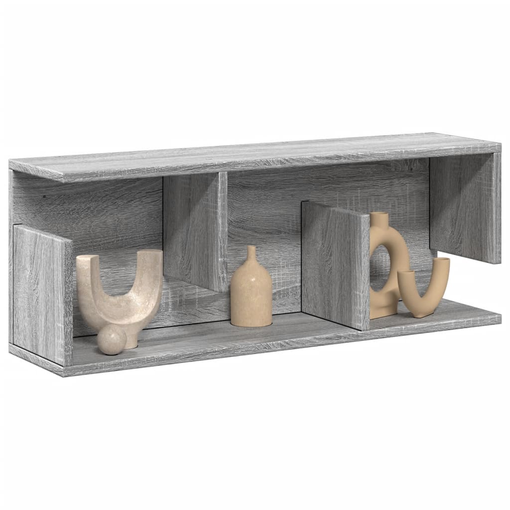 Wall Cabinet 80x20x30 cm Grey Sonoma Wood Material