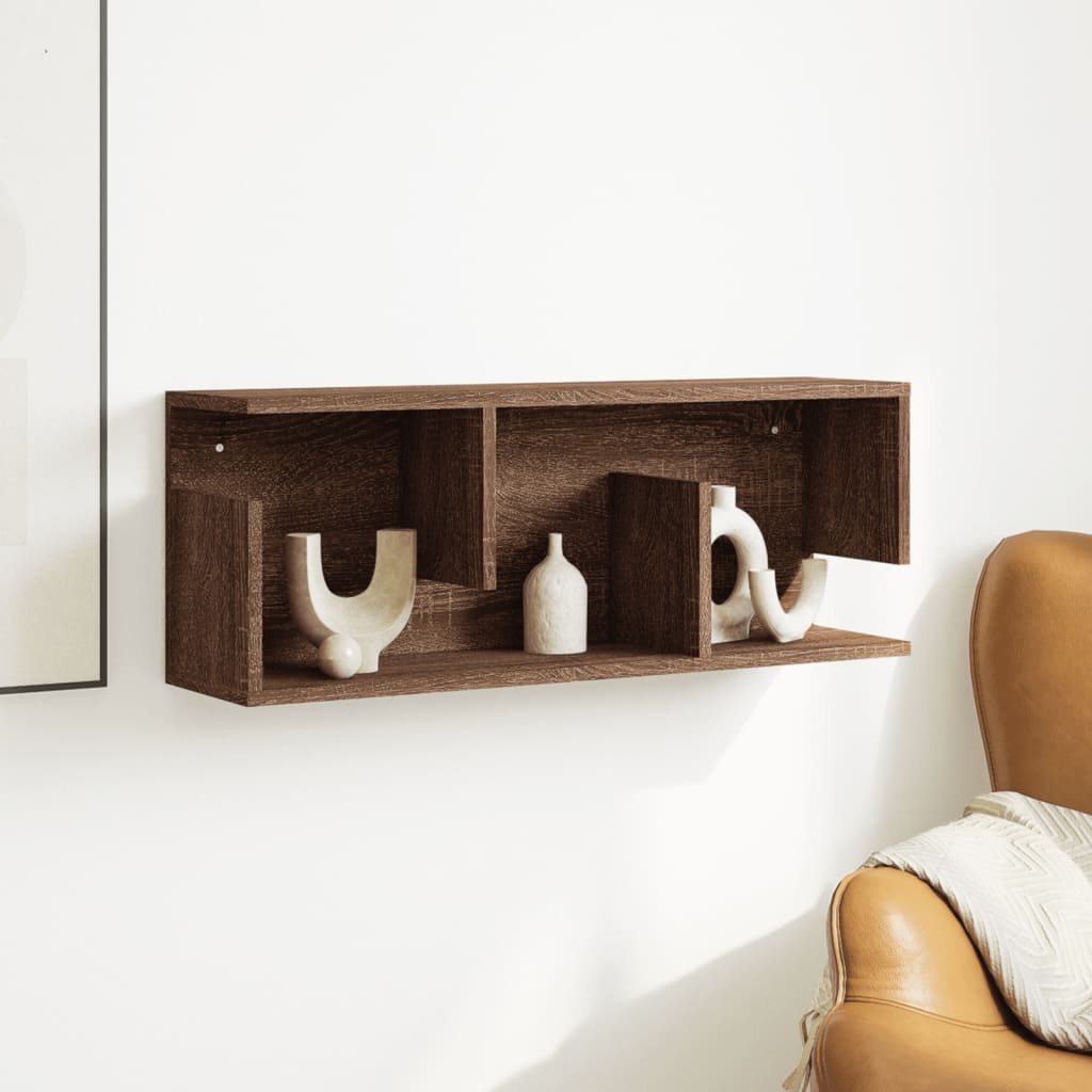 Wall cabinet 80x20x30 cm oak look wood material