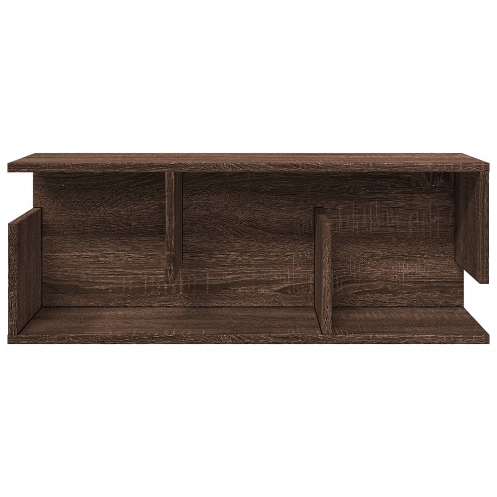 Wall cabinet 80x20x30 cm oak look wood material