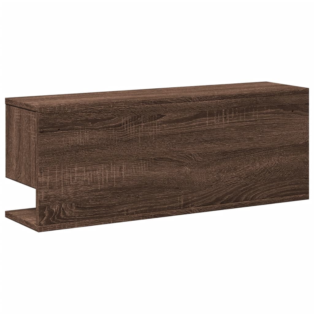 Wall cabinet 80x20x30 cm oak look wood material