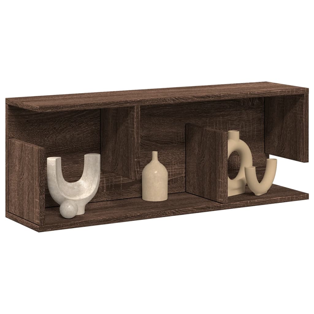 Wall cabinet 80x20x30 cm oak look wood material