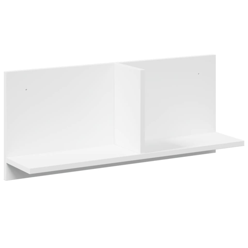 Wall Cabinet 70x16.5x30 cm White Wood Material