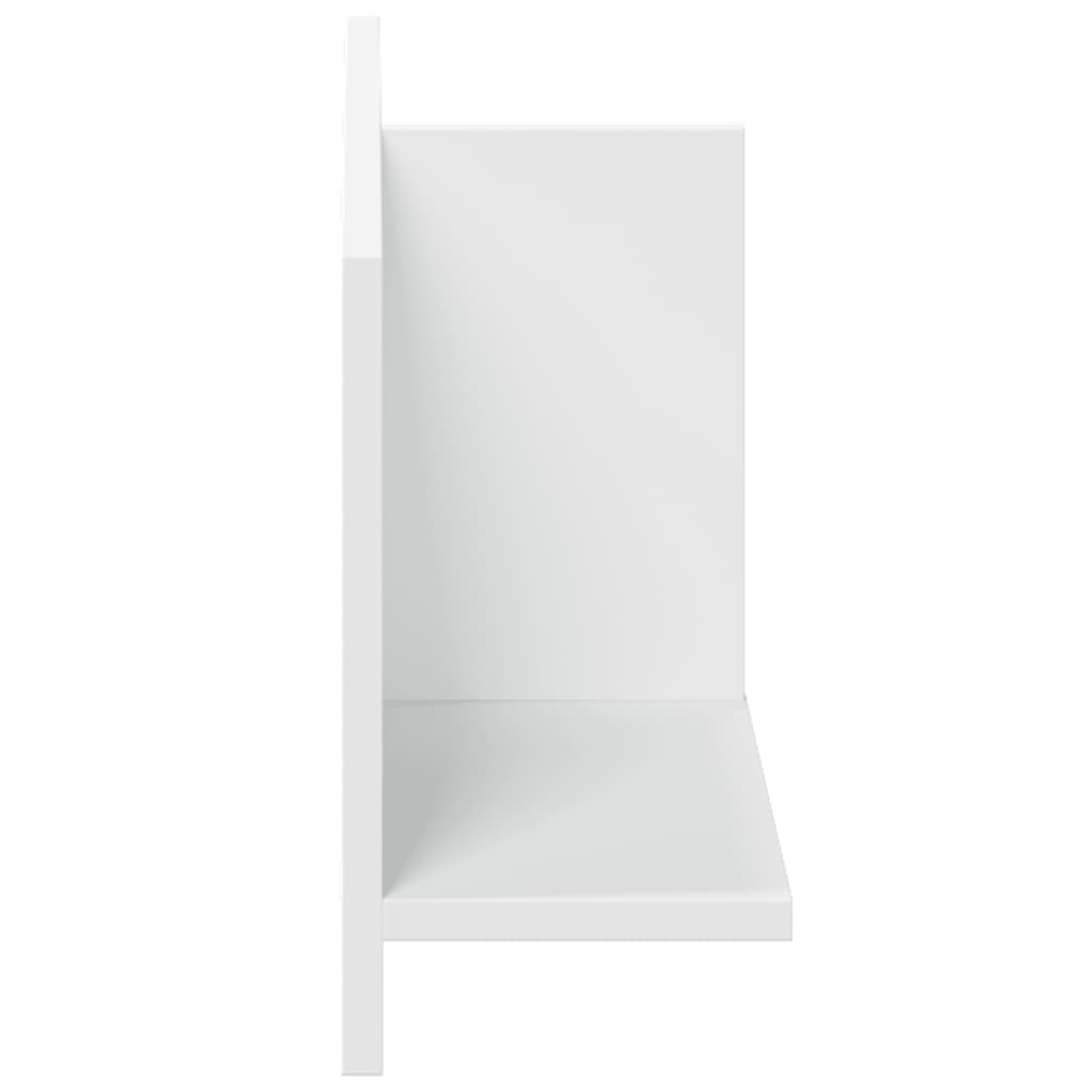 Wall Cabinet 70x16.5x30 cm White Wood Material