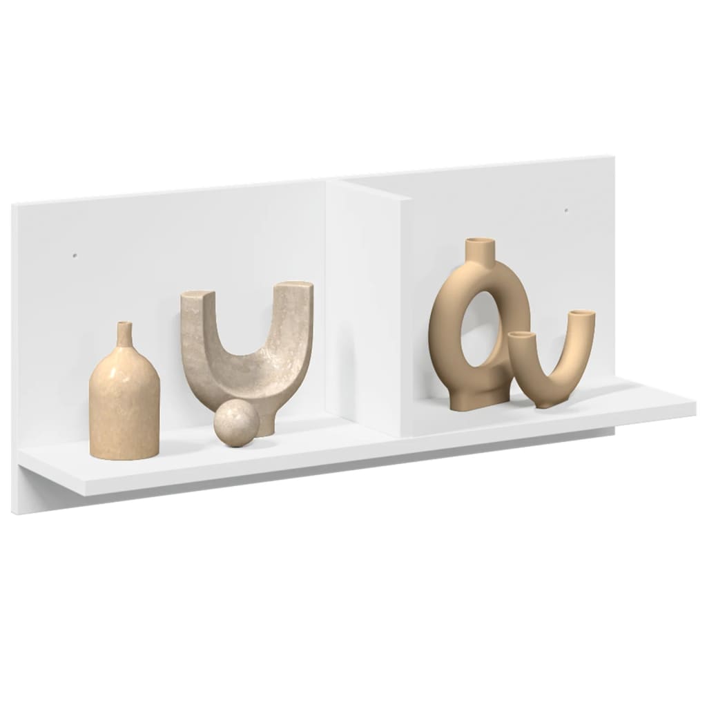 Wall Cabinet 70x16.5x30 cm White Wood Material