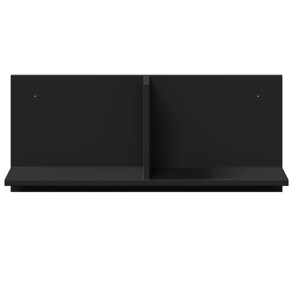 Wall Cabinet 70x16.5x30 cm Black Wood Material