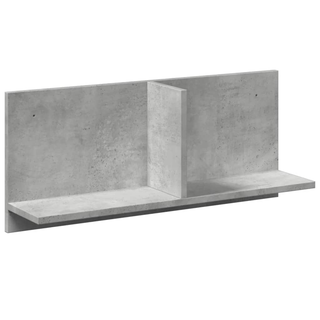 Wall Cabinet 70x16.5x30 cm Concrete Grey Wood Material
