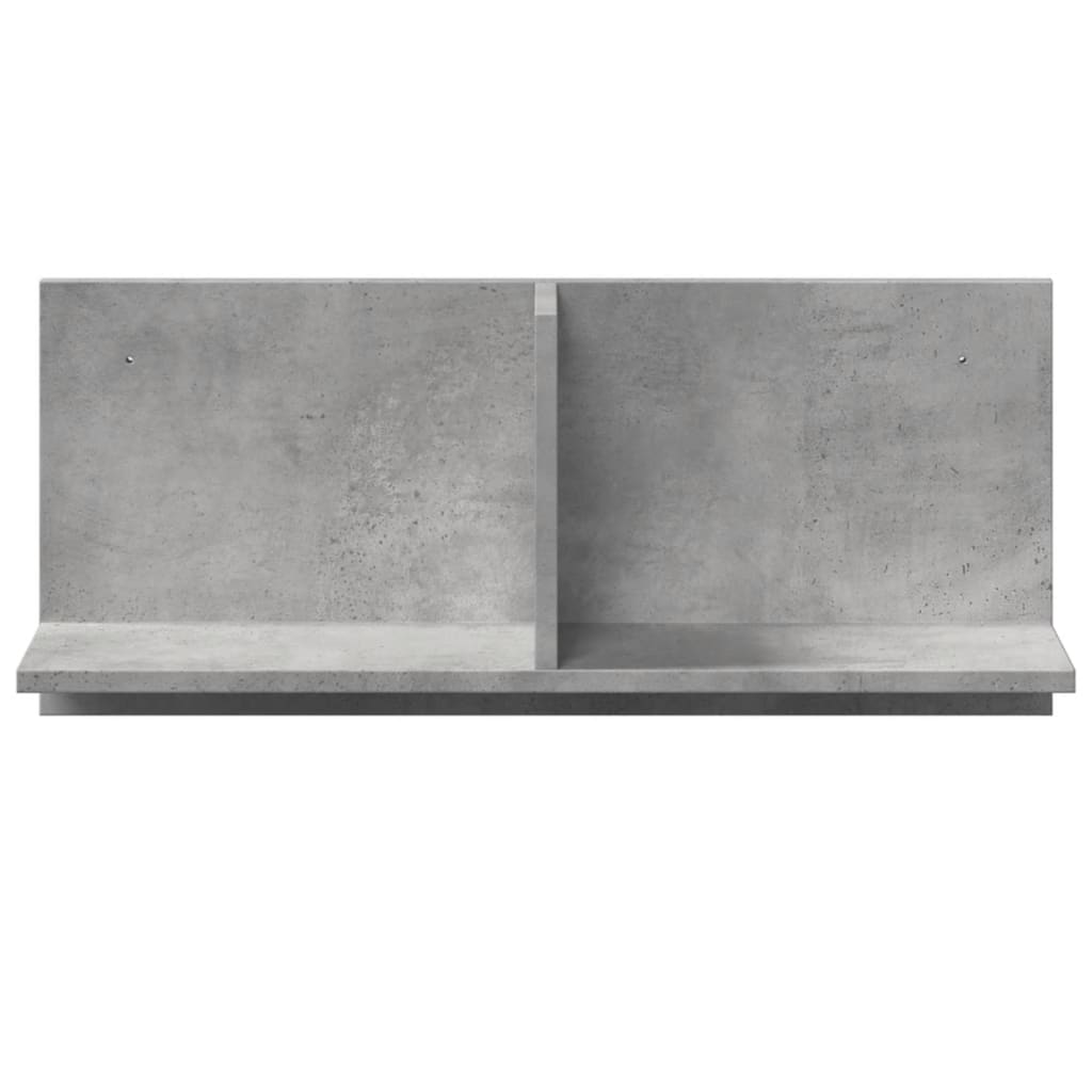 Wall Cabinet 70x16.5x30 cm Concrete Grey Wood Material