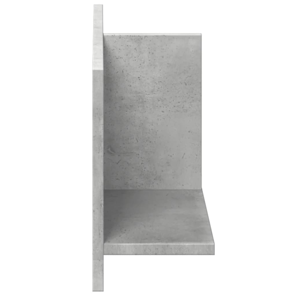 Wall Cabinet 70x16.5x30 cm Concrete Grey Wood Material