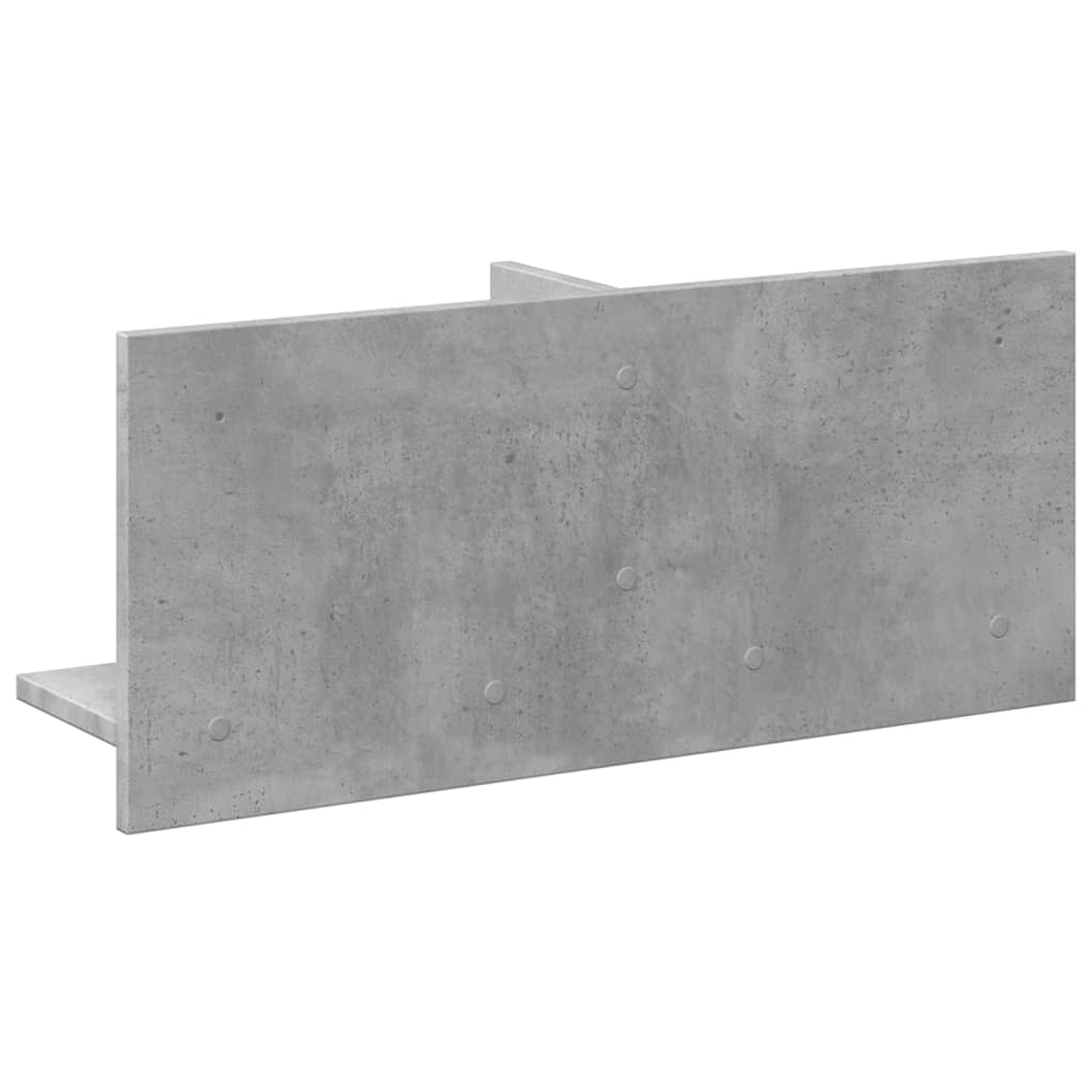 Wall Cabinet 70x16.5x30 cm Concrete Grey Wood Material