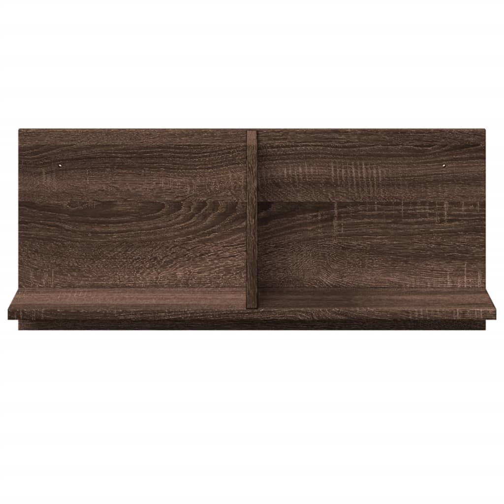 Wall Cabinet 70x16.5x30 cm Brown Oak Look Wood Material