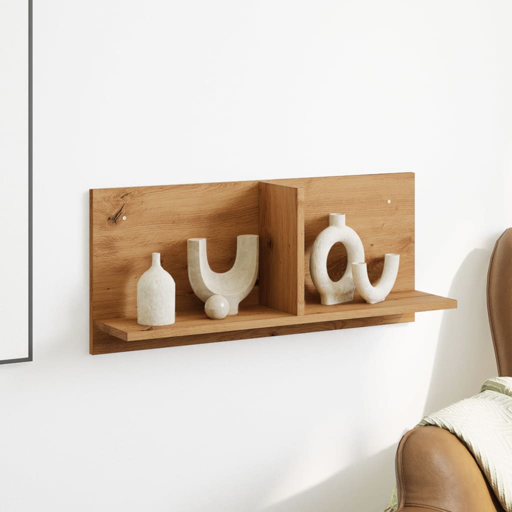 Wall cabinet 70x16.5x30 cm Artisan oak wood material