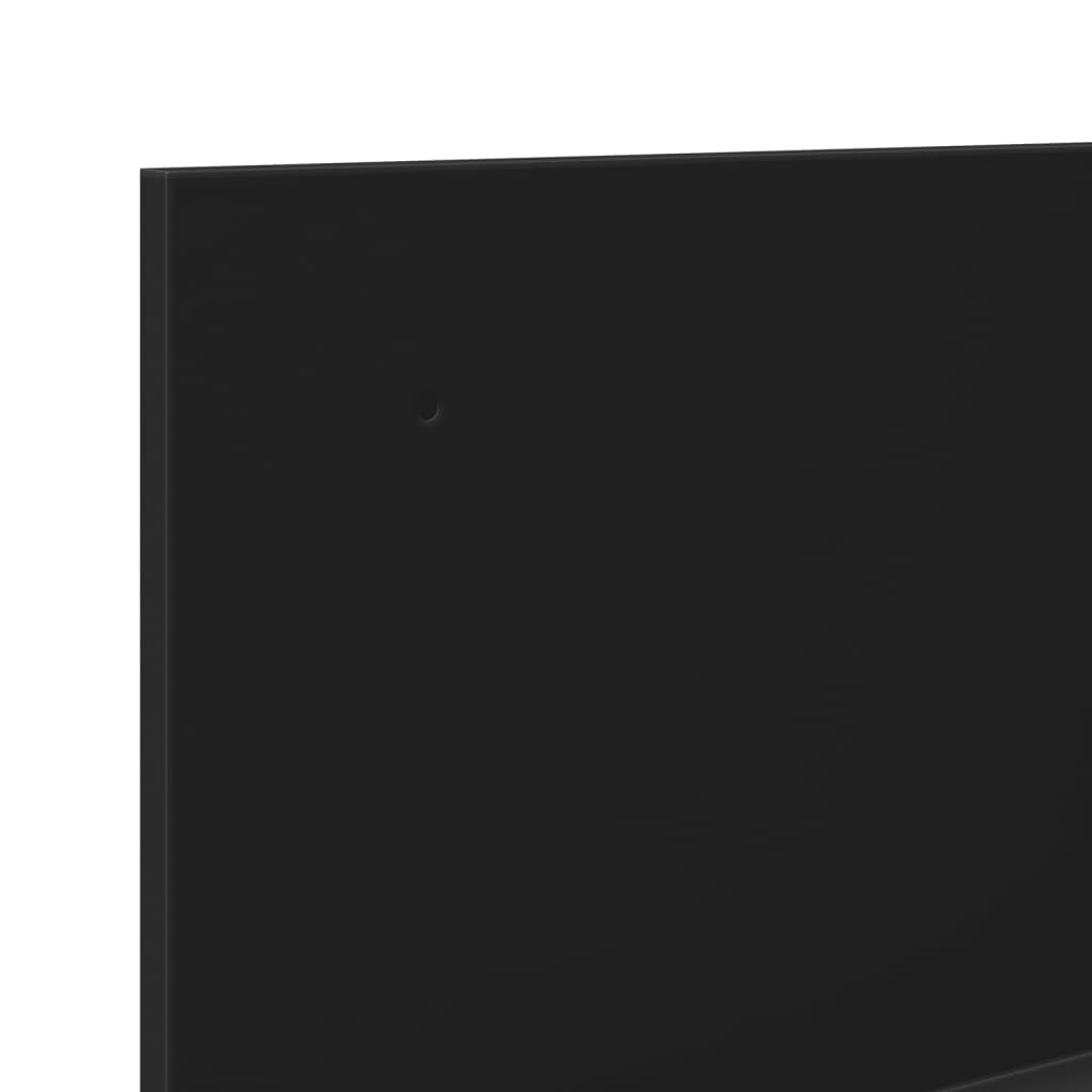 Wall Cabinet 100x16.5x30 cm Black Wood Material