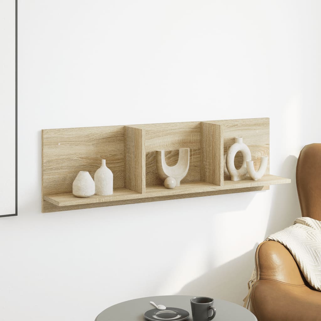 Wall cabinet 100x16.5x30 cm Sonoma oak wood material