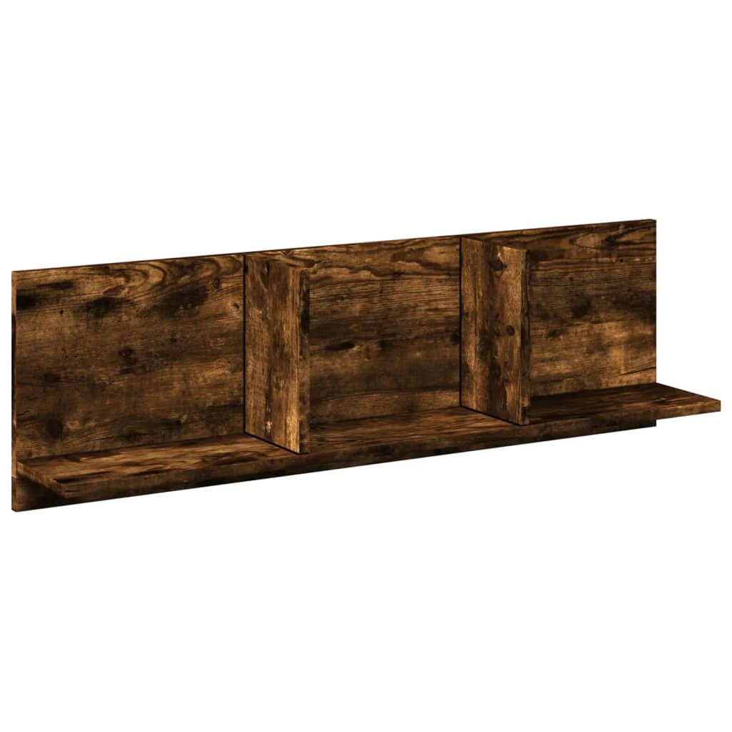 Wall cabinet 100x16.5x30 cm smoked oak wood material