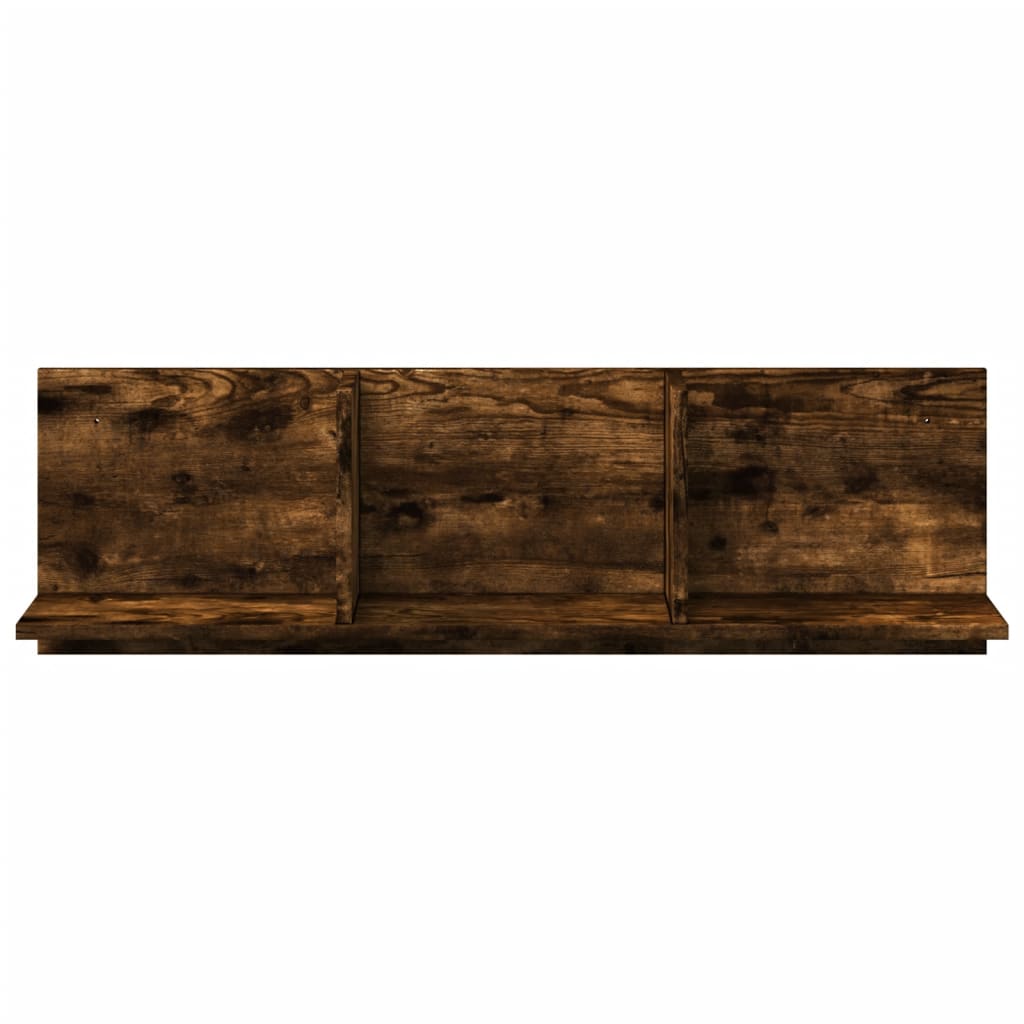Wall cabinet 100x16.5x30 cm smoked oak wood material