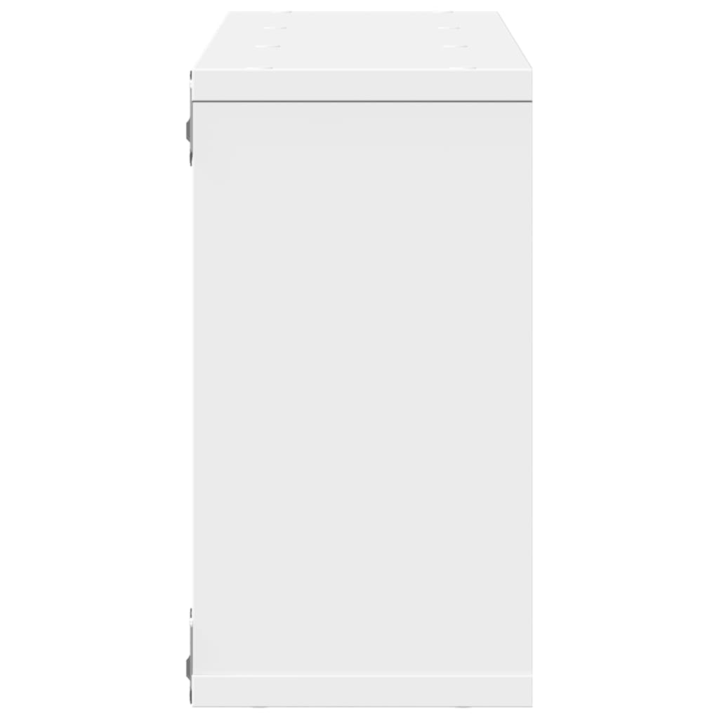 Wall Cabinet 100x16x30 cm White Wood Material