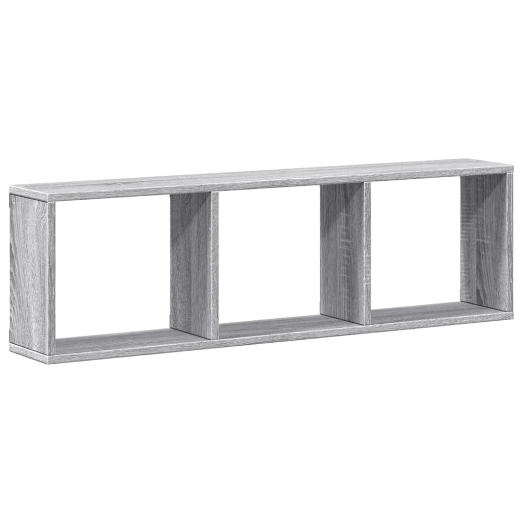 Wall Cabinet 100x16x30 cm Grey Sonoma Wood Material