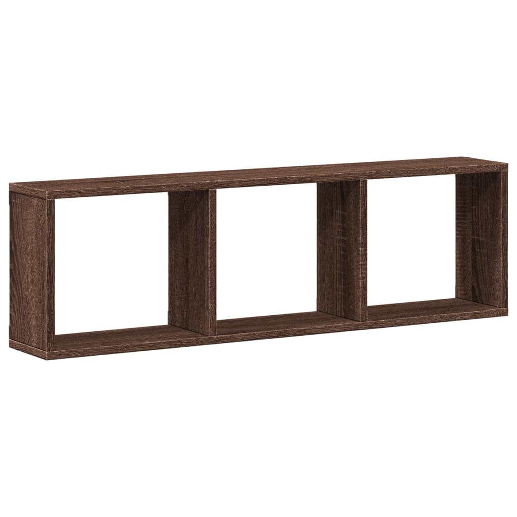 Wall cabinet 100x16x30 cm oak look wood material